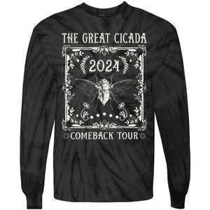 Funny Great Cicada Comeback 2024 Insect Invasion Tie-Dye Long Sleeve Shirt