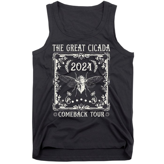 Funny Great Cicada Comeback 2024 Insect Invasion Tank Top