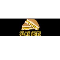 Funny Grilled Cheese Just A Girl Who Loves Grilled Cheese Bumper Sticker