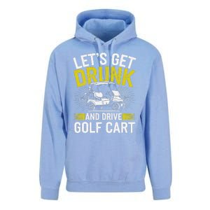 Funny Golf Cart LetS Get Drunk And Drive Golf Cart Unisex Surf Hoodie