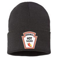 Funny Group Condiments Halloween Costume Original Hot Sauce Sustainable Knit Beanie