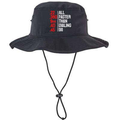 Funny Gun Caliber All Faster Than Dialing 911 Guns Bucket Hat