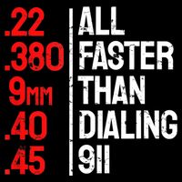 Funny Gun Caliber All Faster Than Dialing 911 Guns 16 in Basic Backpack