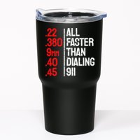 Funny Gun Caliber All Faster Than Dialing 911 Guns Tumbler