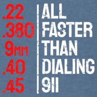 Funny Gun Caliber All Faster Than Dialing 911 Guns Garment-Dyed Sweatshirt