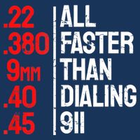 Funny Gun Caliber All Faster Than Dialing 911 Guns Infant Baby Jersey Bodysuit