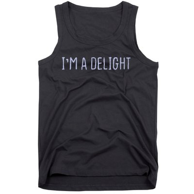 Funny Graphic Colored Saying Im A Delight Tank Top