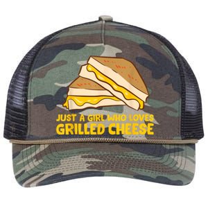 Funny Grilled Cheese Just A Girl Who Loves Grilled Cheese Retro Rope Trucker Hat Cap