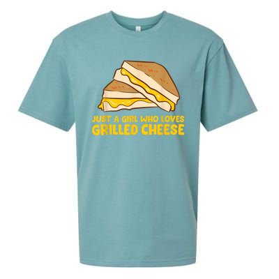 Funny Grilled Cheese Just A Girl Who Loves Grilled Cheese Sueded Cloud Jersey T-Shirt