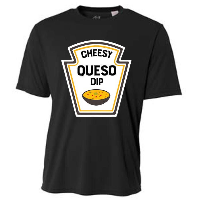 Funny Group Condiments Halloween Costume Cheesy Queso Dip Cooling Performance Crew T-Shirt