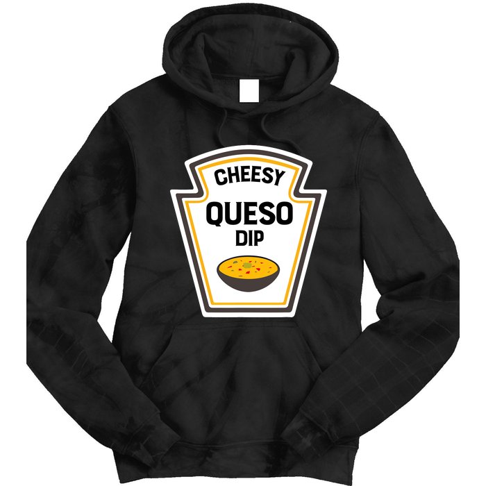 Funny Group Condiments Halloween Costume Cheesy Queso Dip Tie Dye Hoodie