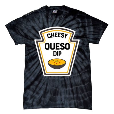 Funny Group Condiments Halloween Costume Cheesy Queso Dip Tie-Dye T-Shirt