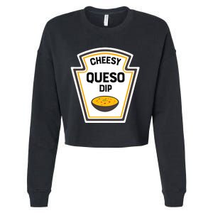 Funny Group Condiments Halloween Costume Cheesy Queso Dip Cropped Pullover Crew