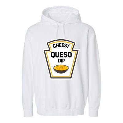 Funny Group Condiments Halloween Costume Cheesy Queso Dip Garment-Dyed Fleece Hoodie