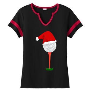 Funny Golfing Christmas Tee Holiday Golf Ball TShirt Ladies Halftime Notch Neck Tee