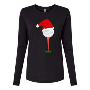 Funny Golfing Christmas Tee Holiday Golf Ball TShirt Womens Cotton Relaxed Long Sleeve T-Shirt