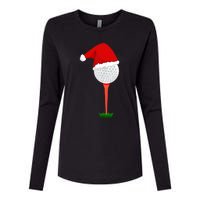 Funny Golfing Christmas Tee Holiday Golf Ball TShirt Womens Cotton Relaxed Long Sleeve T-Shirt