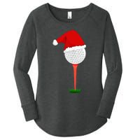 Funny Golfing Christmas Tee Holiday Golf Ball TShirt Women's Perfect Tri Tunic Long Sleeve Shirt