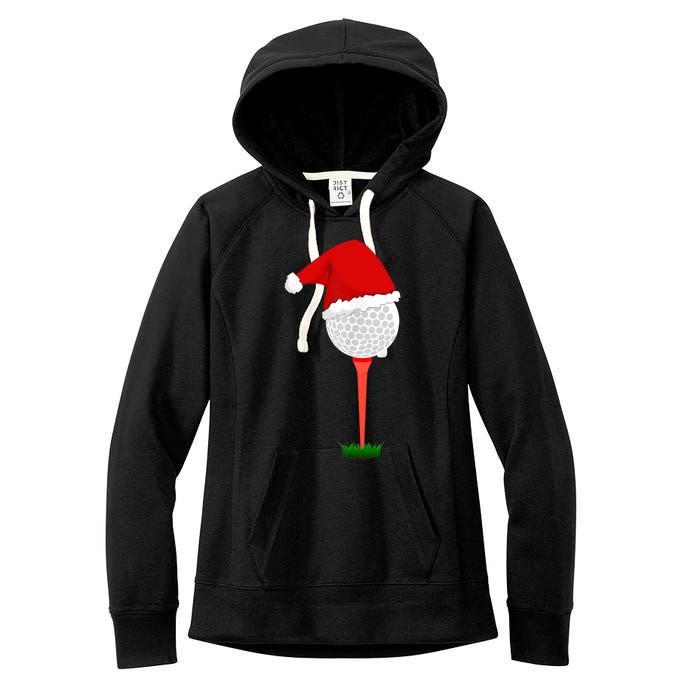 Funny Golfing Christmas Tee Holiday Golf Ball TShirt Women's Fleece Hoodie