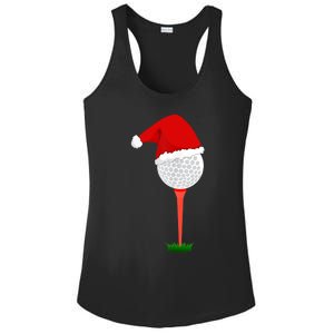 Funny Golfing Christmas Tee Holiday Golf Ball TShirt Ladies PosiCharge Competitor Racerback Tank