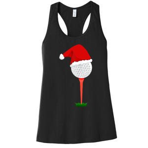 Funny Golfing Christmas Tee Holiday Golf Ball TShirt Women's Racerback Tank