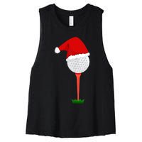 Funny Golfing Christmas Tee Holiday Golf Ball TShirt Women's Racerback Cropped Tank