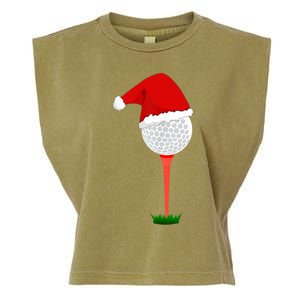 Funny Golfing Christmas Tee Holiday Golf Ball TShirt Garment-Dyed Women's Muscle Tee