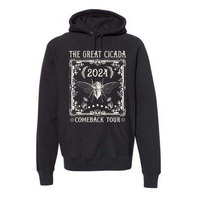 Funny Great Cicada Comeback 2024 Insect Invasion Premium Hoodie