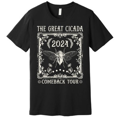 Funny Great Cicada Comeback 2024 Insect Invasion Premium T-Shirt