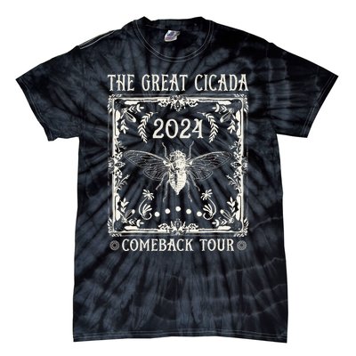 Funny Great Cicada Comeback 2024 Insect Invasion Tie-Dye T-Shirt