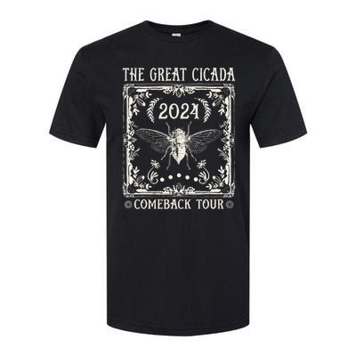 Funny Great Cicada Comeback 2024 Insect Invasion Softstyle CVC T-Shirt