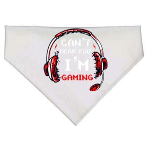 Funny Gamer CanT Hear You IM Gaming Ns Funny Gift USA-Made Doggie Bandana