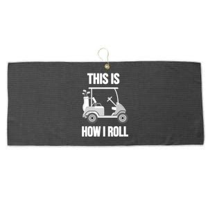 Funny Golf Cart This Is How I Roll Golf Caddy Expert Golfers Gift Large Microfiber Waffle Golf Towel