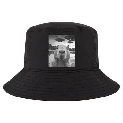 Funny Graphic Capybara Selfie With Ufos Weird Cool Comfort Performance Bucket Hat