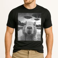 Funny Graphic Capybara Selfie With Ufos Weird Performance Shirt