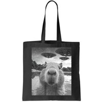 Funny Graphic Capybara Selfie With Ufos Weird Bag