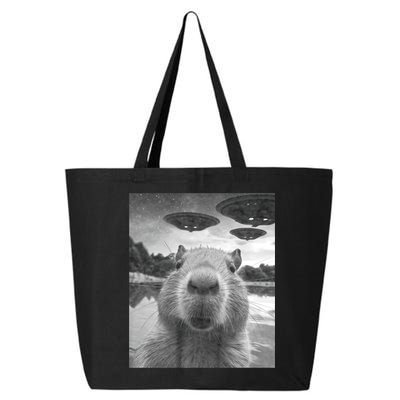 Funny Graphic Capybara Selfie With Ufos Weird 25L Jumbo Tote