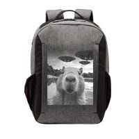 Funny Graphic Capybara Selfie With Ufos Weird Vector Backpack