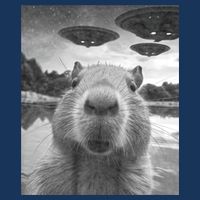 Funny Graphic Capybara Selfie With Ufos Weird Infant Baby Jersey Bodysuit