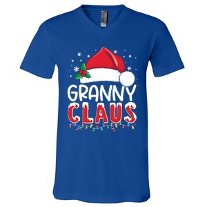 Funny Granny Claus Christmas Great Gift Xmas Pajamas Santa Gift V-Neck T-Shirt