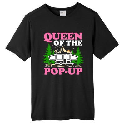 Funny Gift Camping Queen Of The Pop Up Camper Gift Tall Fusion ChromaSoft Performance T-Shirt