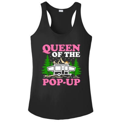 Funny Gift Camping Queen Of The Pop Up Camper Gift Ladies PosiCharge Competitor Racerback Tank