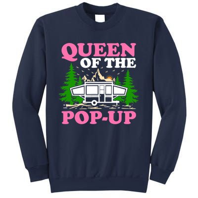 Funny Gift Camping Queen Of The Pop Up Camper Gift Sweatshirt