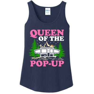 Funny Gift Camping Queen Of The Pop Up Camper Gift Ladies Essential Tank