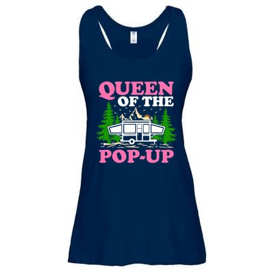 Funny Gift Camping Queen Of The Pop Up Camper Gift Ladies Essential Flowy Tank