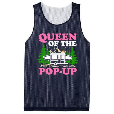 Funny Gift Camping Queen Of The Pop Up Camper Gift Mesh Reversible Basketball Jersey Tank