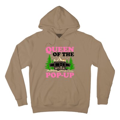 Funny Gift Camping Queen Of The Pop Up Camper Gift Hoodie