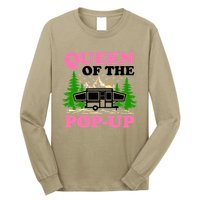 Funny Gift Camping Queen Of The Pop Up Camper Gift Long Sleeve Shirt