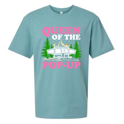 Funny Gift Camping Queen Of The Pop Up Camper Gift Sueded Cloud Jersey T-Shirt