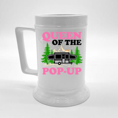 Funny Gift Camping Queen Of The Pop Up Camper Gift Beer Stein